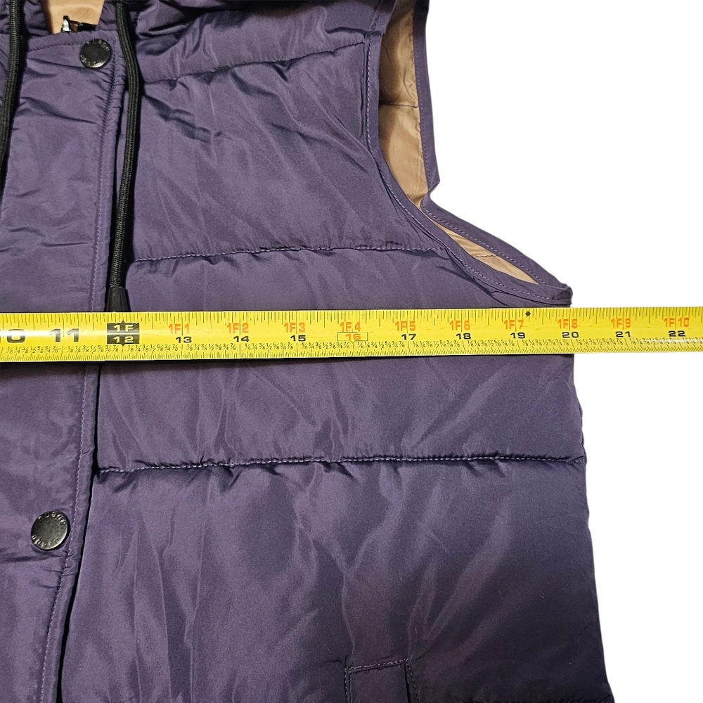 Nuage Quilted Long Puffer Vest With Hood Purple Size XS - Picture 11 of 12
